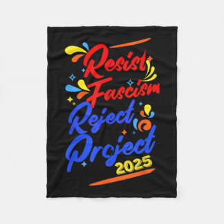 Resist Fascism Reject 2025 Fleece Deken