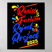 Resist Fascism Reject 2025 Poster (Voorkant)