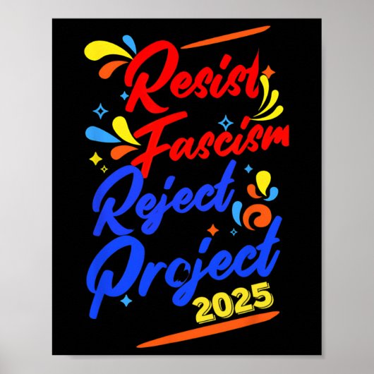 Resist Fascism Reject 2025 Poster (Voorkant)