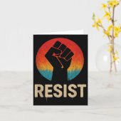 Resist Fist Kaart (Gele Bloem)