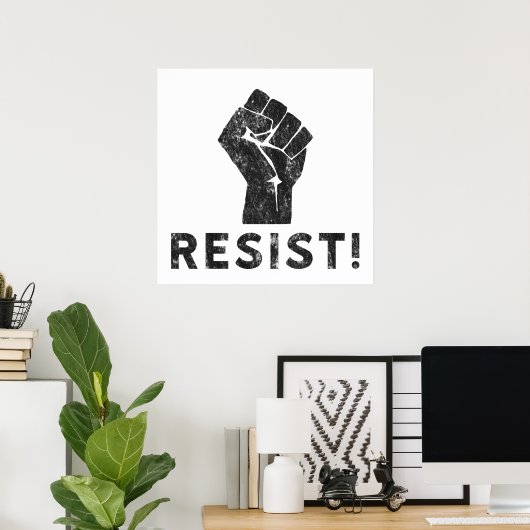 Resist Fist Poster (Thuiskantoor)