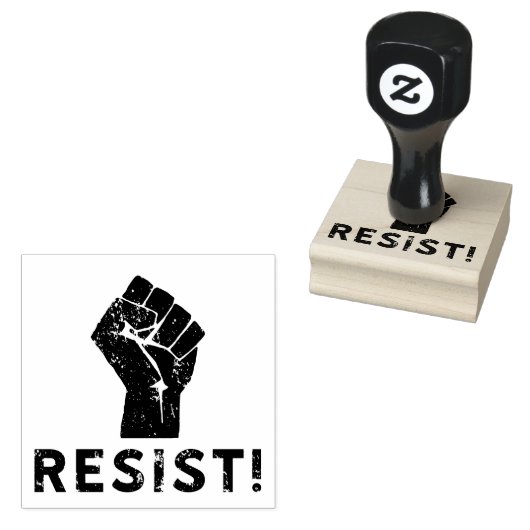 Resist Fist Rubberstempel (Gestempeld)