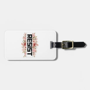 RESIST Floral Anti Trump Politiek Protest Bagagelabel