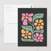 RESIST Floral Anti Trump Politiek Protest Briefkaart (Voorkant / Achterkant)