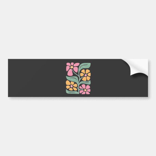RESIST Floral Anti Trump Politiek Protest Bumpersticker (Voorkant)