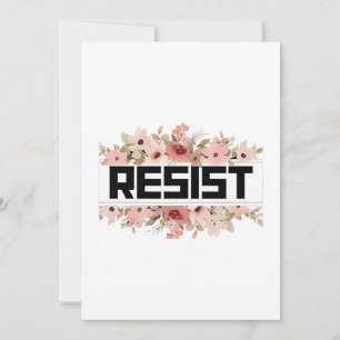 RESIST Floral Anti Trump Politiek Protest Feestdagenkaart