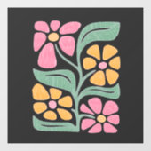 RESIST Floral Anti Trump Politiek Protest Raamsticker (Vel)