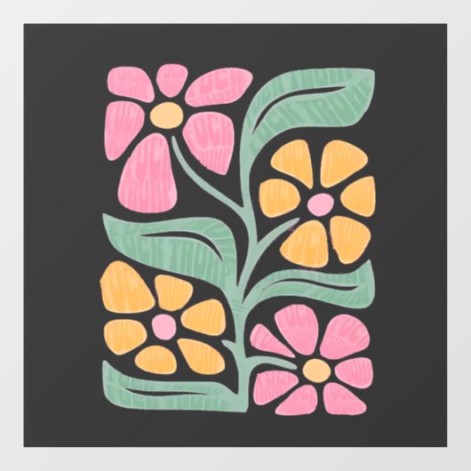 RESIST Floral Anti Trump Politiek Protest Raamsticker (Vel)