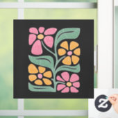 RESIST Floral Anti Trump Politiek Protest Raamsticker (Huis)