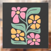 RESIST Floral Anti Trump Politiek Protest Raamsticker (Vel 2)