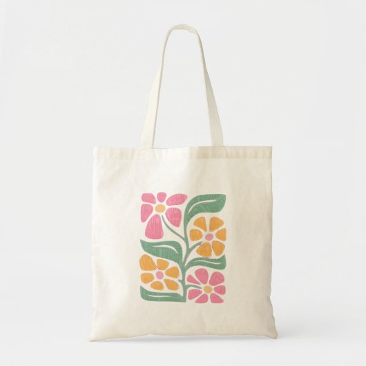 RESIST Floral Anti Trump Politiek Protest Tote Bag (Voorkant)