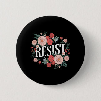 Resist Floral Protest Trump Anti Trump  Ronde Button 5,7 Cm