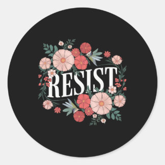 Resist Floral Protest Trump Anti Trump  Ronde Sticker