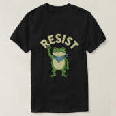 Resist Frog Illustration T-Shirt, Cute Protest Fro T-shirt (Design voorkant)
