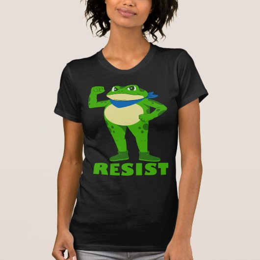 Resist Frog Standing Strong T-shirt (Voorkant)
