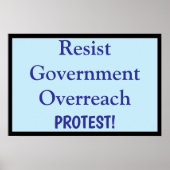 Resist Government Overreach Poster (Voorkant)