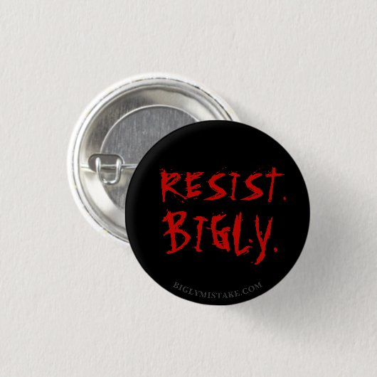 RESIST. GROOT. RONDE BUTTON 3,2 CM (Voorkant /achterkant)