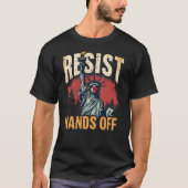 Resist Hands Off - Vrijheidsbeeld T-shirt (Voorkant)