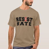 Resist Hate Typografie Design T-shirt (Voorkant)