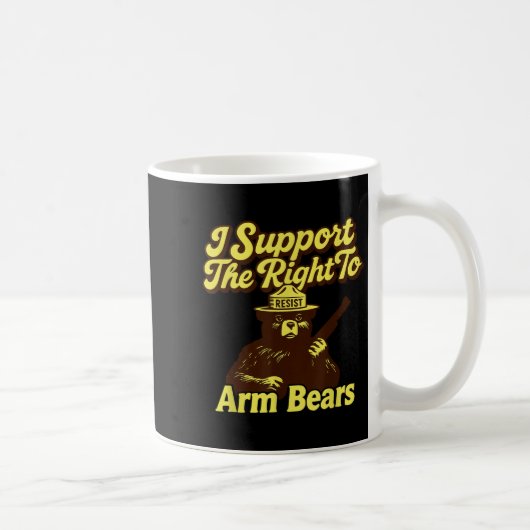 Resist I Suprt The Right To Arm Bears Anti- Protes Koffiemok (Rechts)
