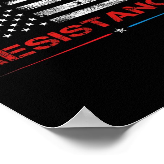 Resist Ik maak deel uit van het verzet tegen Trump Poster (Hoek)