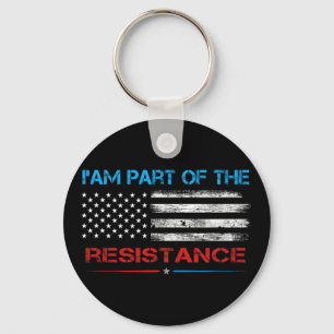 Resist Ik maak deel uit van het verzet tegen Trump Sleutelhanger