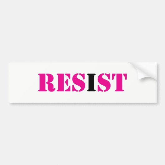 RESIST; Ik verzet me tegen beweging tegen verzet Bumpersticker (Voorkant)