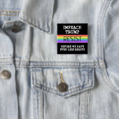 RESIST Impeach Trump LGBT Rainbow Button (In situ)
