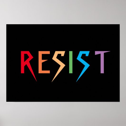 Resist in Poster voor regenboogkleuren (Voorkant)