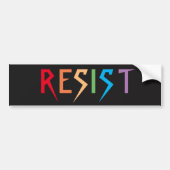 Resist in Rainbow Colors Bumpersticker (Voorkant)