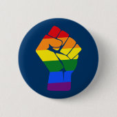 #Resist LGBT Rainbow Fist Protest Ronde Button 5,7 Cm (Voorkant)