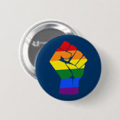 #Resist LGBT Rainbow Fist Protest Ronde Button 5,7 Cm (Voorkant /achterkant)