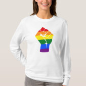 #Resist LGBT Rainbow Fist Protest T-shirt (Voorkant)