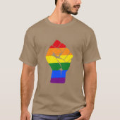 #Resist LGBT Rainbow Fist Protest T-shirt (Voorkant)
