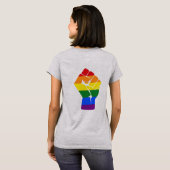 #Resist LGBT Rainbow Fist Protest T-shirt (Achterkant volledig)