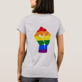 #Resist LGBT Rainbow Fist Protest T-shirt (Achterkant)
