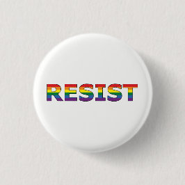 RESIST - LGBT RONDE BUTTON 3,2 CM