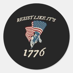 Resist Like It's 1776 Conservatieve Vlag Amerikaan Ronde Sticker
