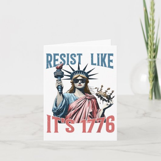 Resist Like Its 1776 No Kings Liberty Statue 4th O Kaart (Voorkant)