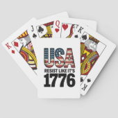Resist Like It's 1776 Patriotic Soldiers Verenigde Pokerkaarten (Achterkant)