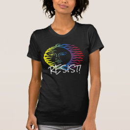 "Resist" met deze kleurrijke zon T-shirt