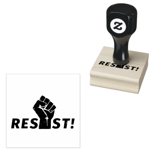 Resist met een vuist rubberstempel (Gestempeld)