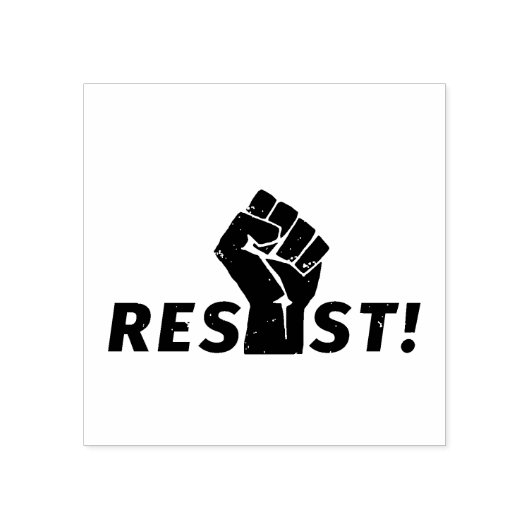 Resist met een vuist rubberstempel (Afrduk)