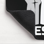 Resist met vuist - in wit 0002 muispad muismat (Hoek)