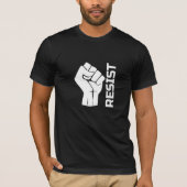 Resist met vuist - in wit 0002 t-shirt (Voorkant)
