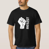 Resist met vuist - in wit 0002 t-shirt (Voorkant)