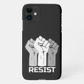 Resist met vuist - in wit 0003 iPhone hoesje (Achterkant)