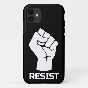 Resist met vuist - in wit Case-Mate iPhone case