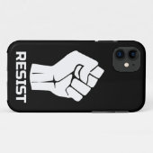 Resist met vuist - in wit Case-Mate iPhone case (Achterkant (horizontaal))
