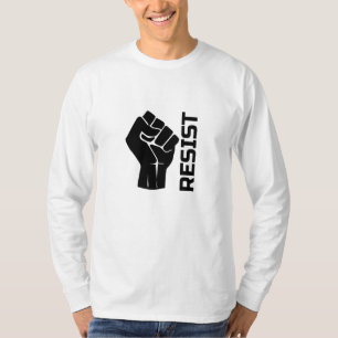 Resist met vuist - in zwart 0002 t-shirt
